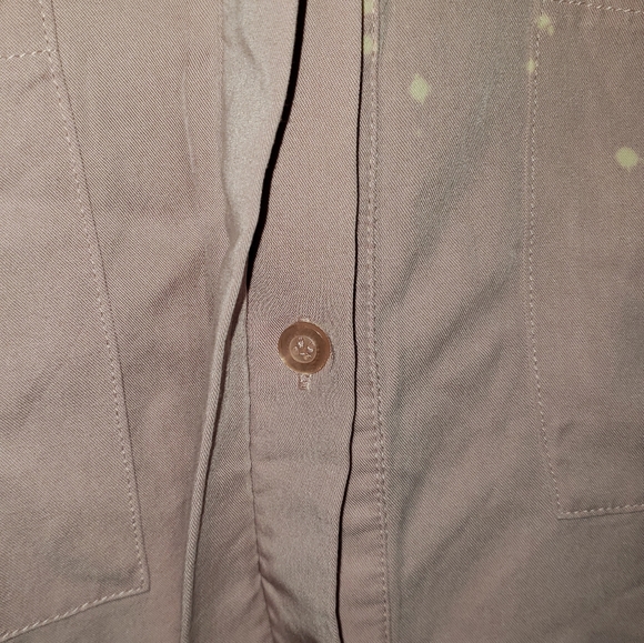 White Birch Button Down Hi/Low Blush Pink Top w/ Bleach Spots 1xl - Picture 5 of 10